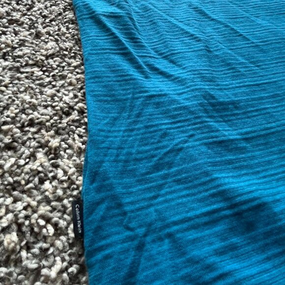 Calvin Klein Men’s Teal Tee – Large • Casual, Preppy, 100% Cotton - Picture 5 of 6